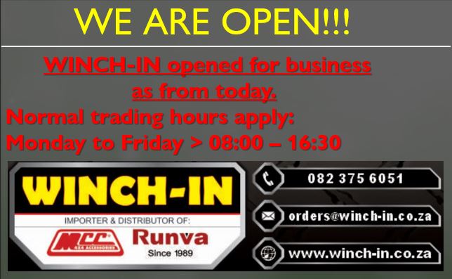 WE ARE OPEN!